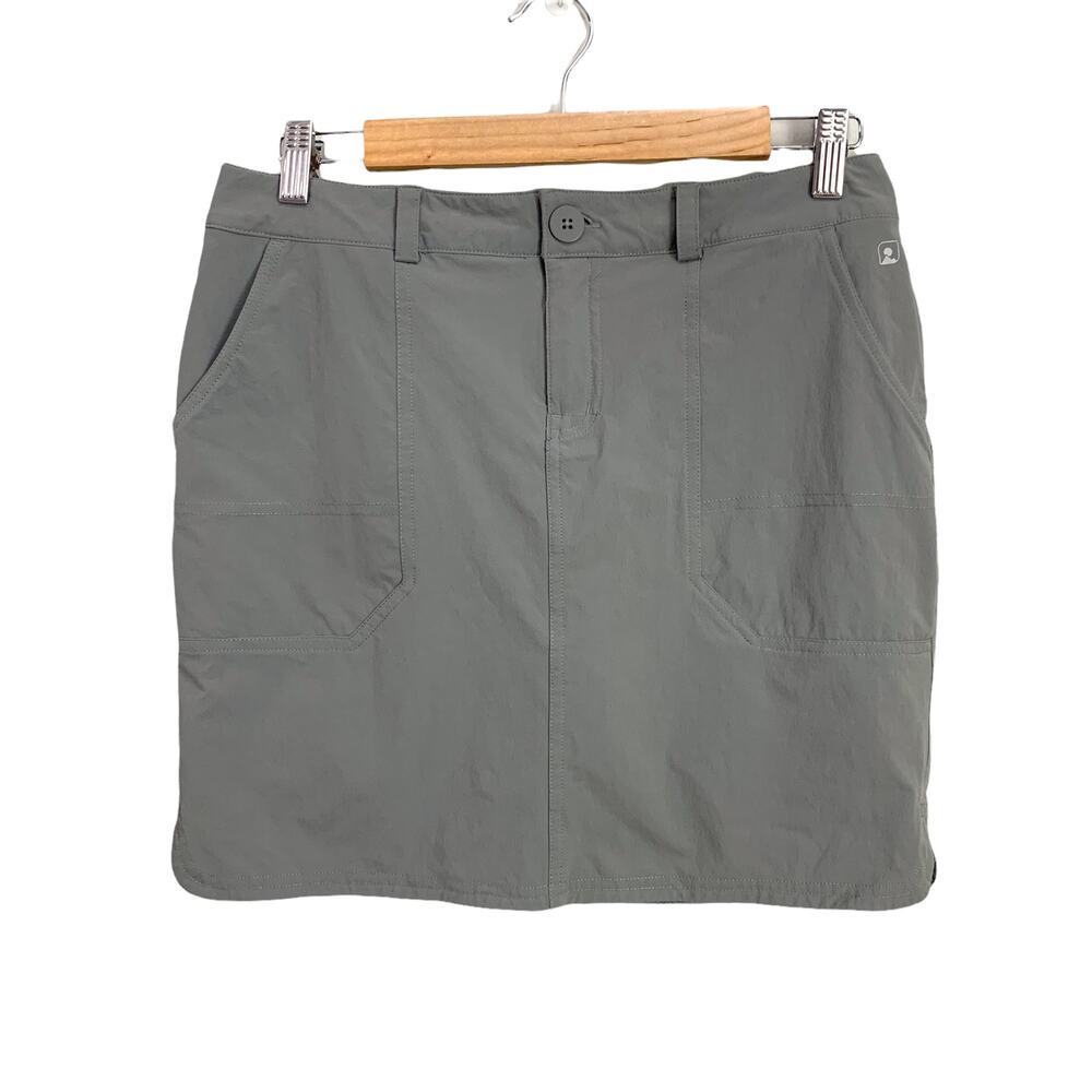 EMS Eastern Mountain Sports Gray Compass Skirt With Shorts Skort 4 S Small